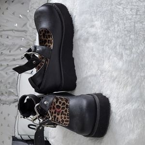 Demonia Heart Buckle Mary Janes